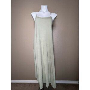 ZARA NEW light green 100% COTTON  sleveless neck,   s DRESS